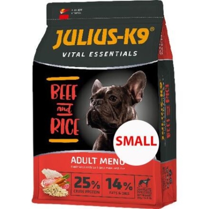 JULIUS K-9 HighPremium 3kg ADULT SMALL Vital Essentials BEEF&Rice