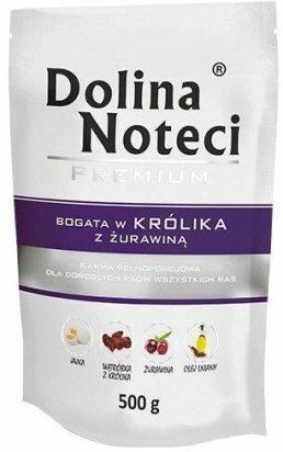 DOLINA NOTECI PREMIUM králík s brusinkami kapsička pro psy 500 g