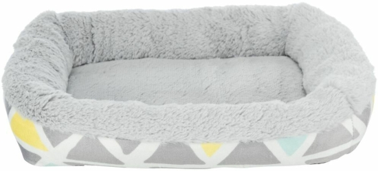 Hebký plyšový pelíšek pro hlodavce, 38 x 6 x 25 cm, barevná/šedá