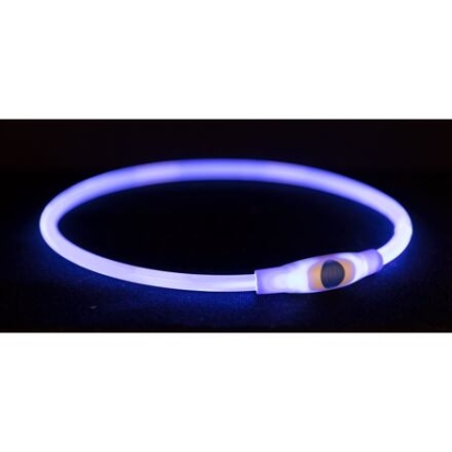 Flash light ring USB, blikací obojek, L-XL: 65 cm/ ø 8 mm, modrá (RP 2,10 Kč)