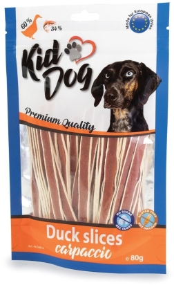 KIDDOG kachní proužky carpaccio 80 g