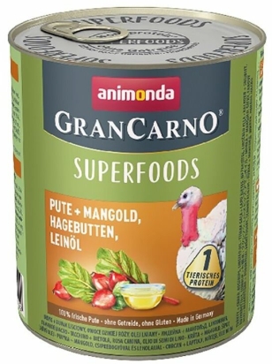 GRANCARNO Superfoods krůta,mangold,šípky,lněný olej 800 g pro psy