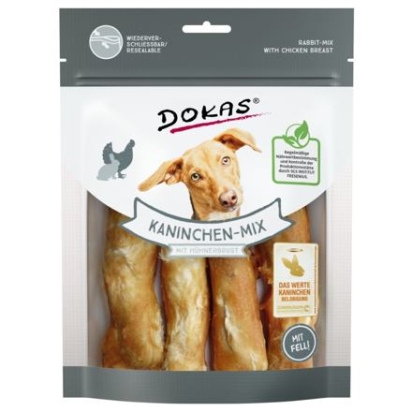 Dokas - Rolky z králičí kůže s kuřecím filetem 120 g