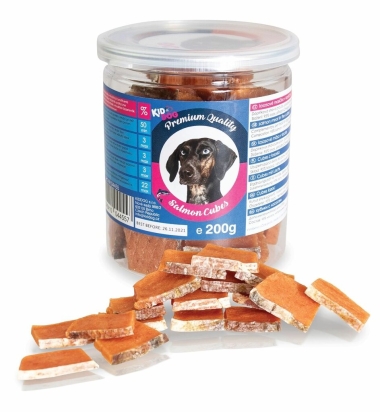 KIDDOG lososové masíčko v plátku - PREMIUM QUALITY 200 g dóza