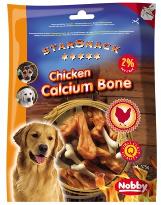 Nobby StarSnack Chicken Calcium Bone kalciová kost s kuřetem 375g