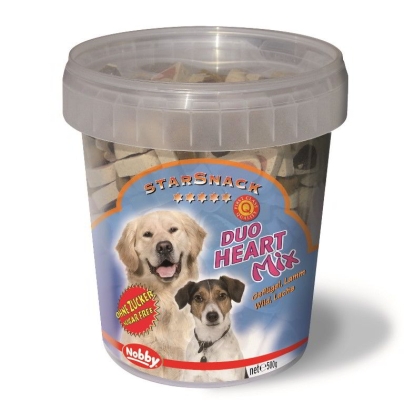 Nobby StarSnack Duo Heart Mix kyblík pamlsky pro psa 500g