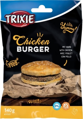 Chicken Burger, kuřecí hambuger  - buvolí kůže, 9cm, 140 g