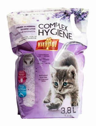 VITAPOL silicagel s levandulí COMPLEX HYGIENE pro kočky 3,8L