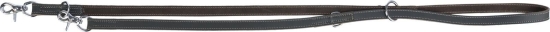 Vodítko RUSTIC kožené, přepínací, M-L:  2,00 m / 20 mm , šedá