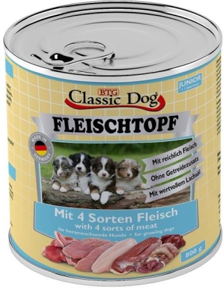 Classic Dog Fleischtopf Junior 4 druhy masa 800g