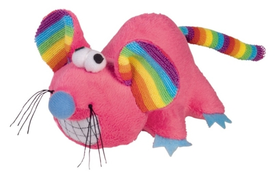 Nobby RAINBOW hračka plyšová myš 14cm