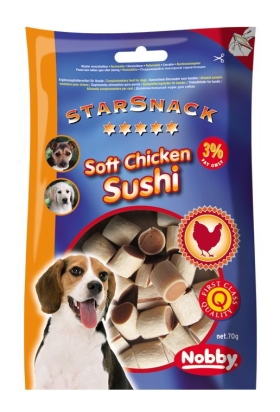 Nobby StarSnack Soft Chicken Sushi kuře & ryba 70g