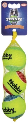 Nobby Tennis Line hračka tenisový míček barevný 6,5 cm 3ks