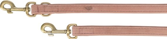 Vodítko PURE kožené nastavitelné, růžová, L-XL: 2 m/ 25 mm