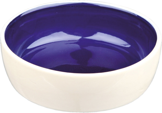 Keramická miska s glazurou 300ml/12cm - krémovo/modrá