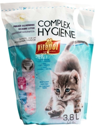 VITAPOL silicagel COMPLEX HYGIENE pro kočky 3,8 L