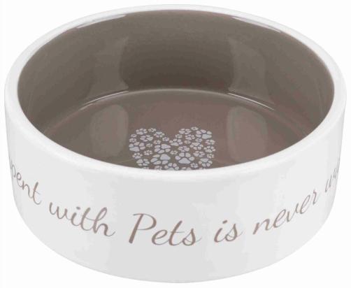 Pet´s home keramická miska 0,8l/16 cm krémovo/hnědošedá