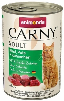 ANIMONDA konzerva CARNY Adult - hovězí, krůta, králík 400g