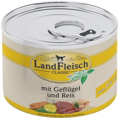 Landfleisch Dog Classic drůbeží s rýží, dietní 195g