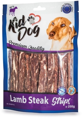 KIDDOG jehněčí steak v proužku 12/0,8 cm 250 g