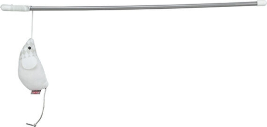 Hrací prut s myškou, 46 cm, catnip, plast/polyester