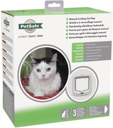 PetSafe Manual Cat Flap dvířka pro kočky do 8 kg bílá