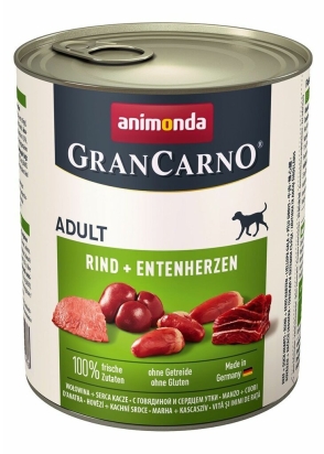 GRANCARNO Adult - hovězí, kachní srdce 800g