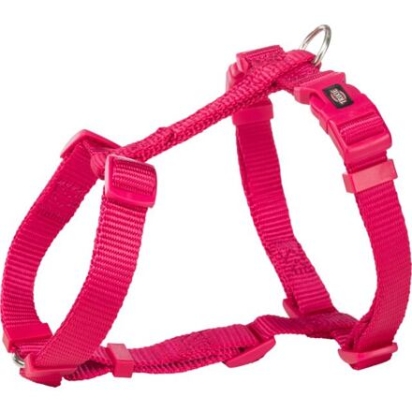 H-postroj PREMIUM, M-L: 52-75 cm/ 20 mm, fuchsia