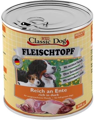 Classic Dog Fleischtopf Adult kachna 800g