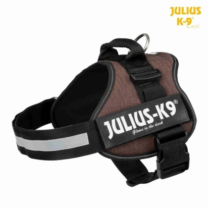 Julius-K9 silový postroj 1/L 66-85 cm/50 mm, kávová hnědá - DOPRODEJ