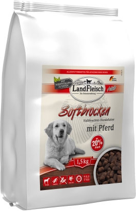 Landfleisch Dog Softbrocken Adult s koňským masem 1,5 kg