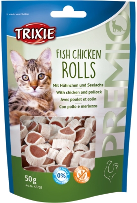 Premio ROLLS Light - rolky kuře - losos 50g TRIXIE