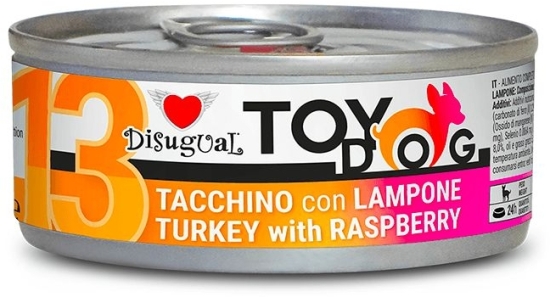 Disugual TOYDOG 13 Single Protein konzerva krůta s malinou 85g