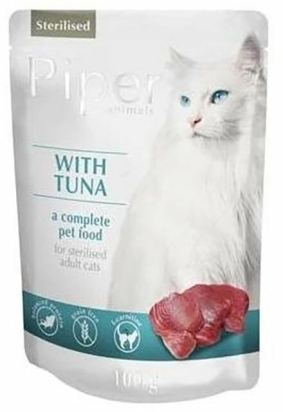 PIPER CAT kapsička pro sterilizované kočky, s tuňákem 100g