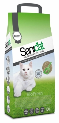 SANICAT BIOFRESH hrudkující bentonit,bezprašný 10 L/8,75 kg