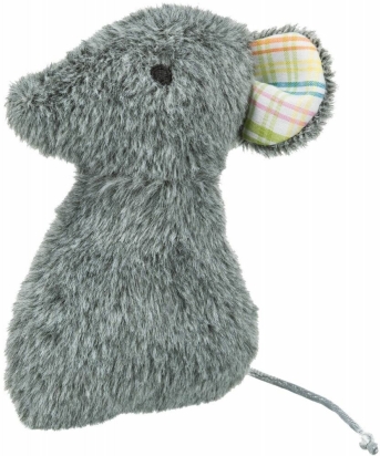 MOUSE, plyšová myš, hračka pro kočky s valerianem, 12 cm