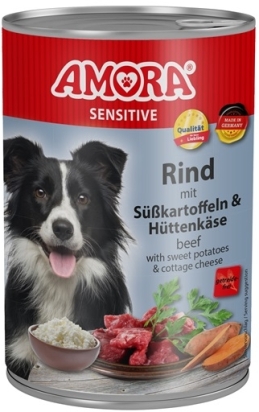 AMORA Dog Dose Sensitive hovězí s batáty 400g