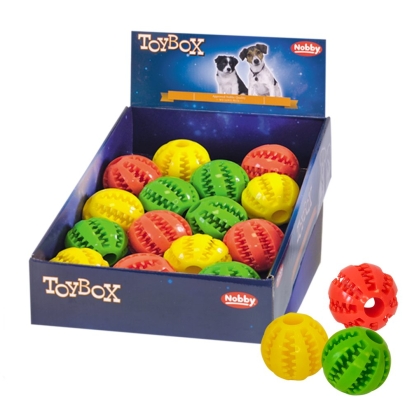 Nobby TOYBOX Dog hračky dentální TPR míček 15 ks / 6,5 cm