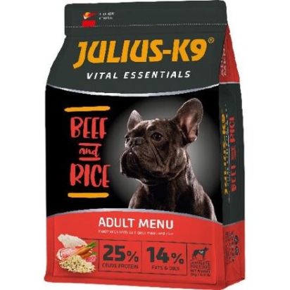 JULIUS K-9 HighPremium 3kg ADULT Vital Essentials BEEF&Rice