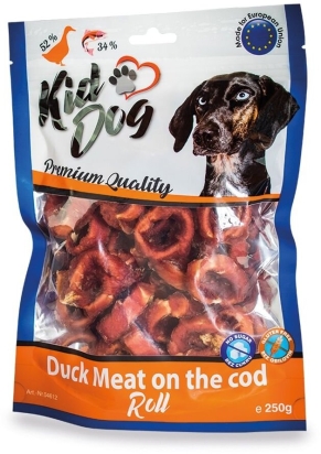 KIDDOG kachní masíčko na tresčí rolce 250 g