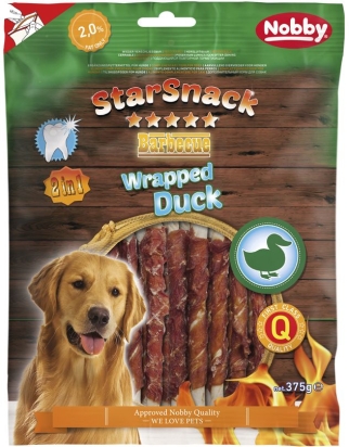 Nobby StarSnack BBQ Wrapped Duck pamlsky 45ks 375g