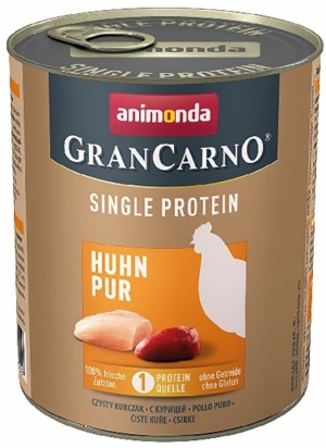 GRANCARNO Single Protein 800 g čisté kuřecí, konzerva pro psy