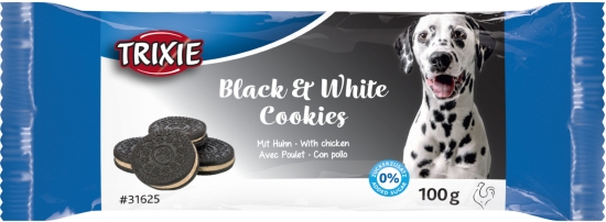 Black & White Cookies, sušenky s kuřecím, 4ks/100g