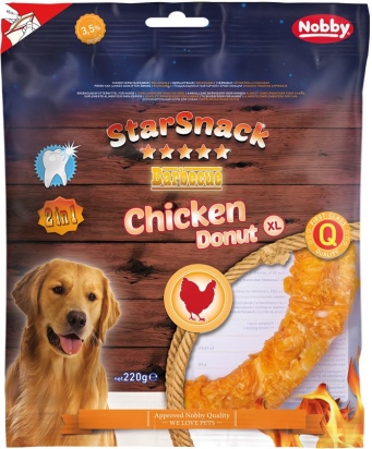 Nobby StarSnack BBQ obalovaný kuřecí kruh XL 20cm 220g