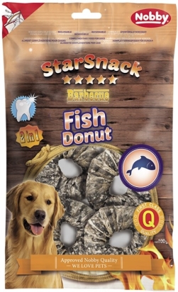 Nobby StarSnack BBQ Fish Donut pamlsky pro psy 100 g/4 ks