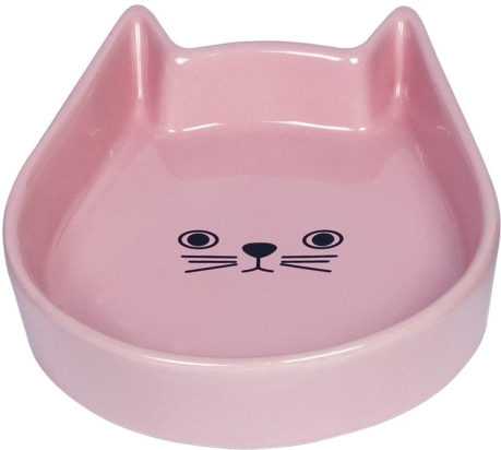 Nobby Kitty Face keramická miska pro kočku růžová 13x16x3cm