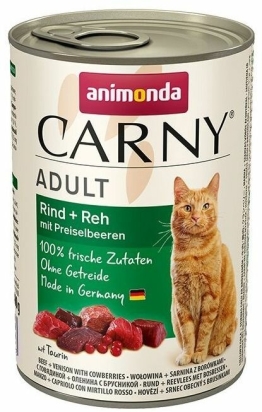 ANIMONDA konzerva CARNY Adult - hovězí, srnčí,brusinky 400g