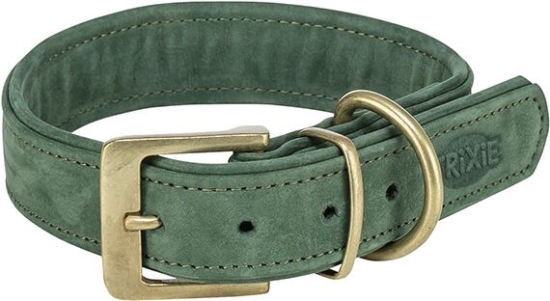 Obojek PURE kožený, šalvějová, L-XL: 52-63 cm/ 40 mm