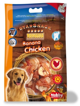 Nobby StarSnack BBQ Banana Chicken pamlsky 113g