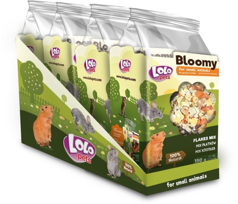 LOLOPets BLOOMY mix vloček pro hlodavce 150 g